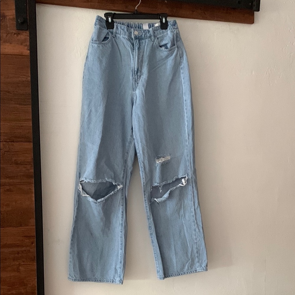 H&M Light Blue Distressed Women Jeans
